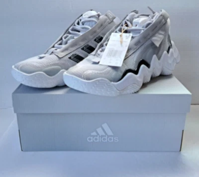 NIB Adidas Women's Exhibit B Mid Basketball Shoes Gray Black White Size 7 - Image 1 of 4