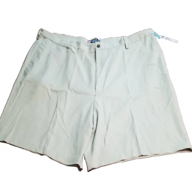 NUEVO * Pantalones Cortos Chinos Chaps Frente Plano Para Hombre Talla 52" - Beige $59 Foto 1 de 3