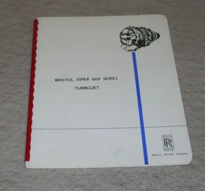 BRISTOL VIPER 600 SERIES TURBOJET BROCHURE April 1968 Pub TS 1653/3 Copy no 15 - Picture 1 of 5