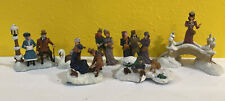 The Franklin Mint 1988 Victorian  Winter Village People No Boxes FLAWS