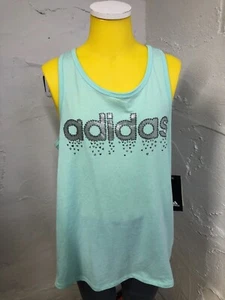 ADIDAS Racer canotta posteriore ragazza taglia large 14 verde zecca - Foto 1 di 4