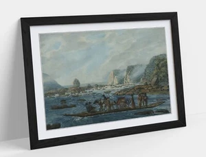 PAVEL SVINYIN, FÄHRSZENE AUF SUSQUEHANNA - GERAHMTES WANDBILD POSTER DRUCK 4 GRÖßEN - Bild 1 von 10