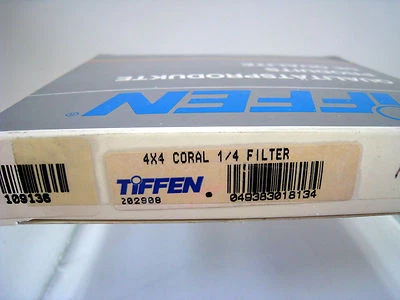 Tiffen 4 x 4" - Coral Solid Color Filter - 1/4 Density Solid Color Filter - Image 1 of 4