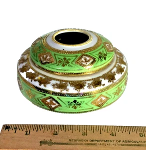 Nippon late Victorian/Belle Epoque Gilded porcelain potpourri jar w/ lid - euc - Picture 1 of 3