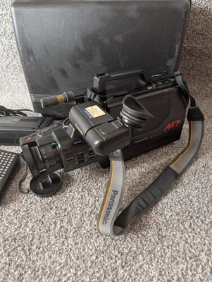 Panasonic NV-M7B Retro VHS Camcorder Camera,l Case, AC, Editor. Door Won't Close - Image 1 of 4