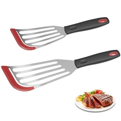 2Pack Silicone Fish Spatulas for Nonstick CookwareFish Turner Spatula Stainle... - Image 1 of 4