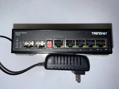 TRENDnet TI-G62 6-Port Hardened Industrial Gigabit DIN-Rail Switch - Image 1 of 4