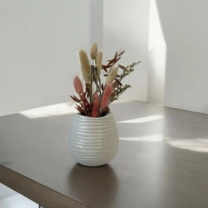 Estuche de cerámica blanco cálido, pequeño, decoración, elegante, encantador - Imagen 1 de 6