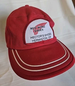Vintage Red Wing Shoes Snapback Hat Hector's Shoes Hermiston Oregon USA Made - Picture 1 of 10