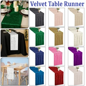 Wedding Table Runner Velvet Festive Reception Party Banquet Decoration 30x274cm - Picture 1 of 169