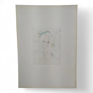 LITHOGRAPHIE 'GESICHT' - ERNESTO TRECCANI CM. 70X50 ED. NUMMERIERT UND SIGNIERT - Bild 1 von 6
