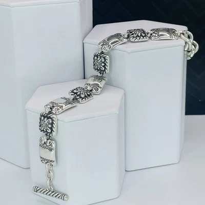 Brazalete de eslabones Brighton Vanity antiguo tono plata cierre de palanca Foto 1 de 4