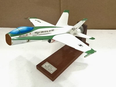 Vtg NH&S Semi-Royal Air Force Model Plane Bravery Award Norm Steen Wood w/Base  - Image 1 of 4