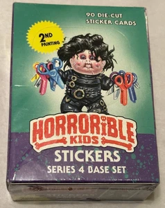 Horrorible Kids Sticker Cards Series 4 Base Set Box Pingitore GPK 2nd Print NEW - Picture 1 of 7