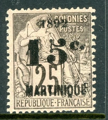 Martinica 1892 Colonia Francesa 15¢/25¢ Primeras Ediciones Scott #32 Como Nuevo O527 Foto 1 de 4