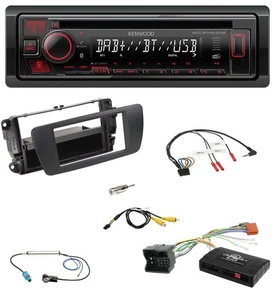 Kenwood Lenkrad CD USB Bluetooth DAB Autoradio für Seat Ibiza 2008-2015 schwarz - Bild 1 von 9