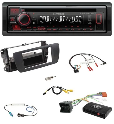 Kenwood Lenkrad CD USB Bluetooth DAB Autoradio für Seat Ibiza 2008-2015 schwarz - Bild 1 von 4