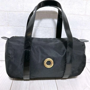 TOP Celine Handtasche Nylon schwarz mit Kreis Logo elegant klassisch MBc1453 - Bild 1 von 10