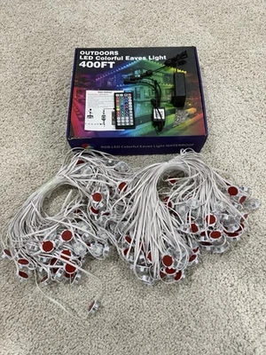 NEW Permanent Outdoor LED Colorful Eaves Lighting 400FT RGB LED Waterproof - Image 1 of 4