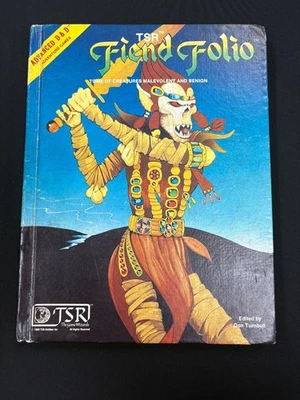 Libro de tapa dura Advanced D&D TSR Fiend Folio 1981 Foto 1 de 3