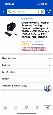 Computadora para juegos CyberPower PC de alto rendimiento Foto 1 de 4