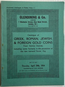 Glendining & Co., Catalogue of Greek, Roman, Jewish & foreign gold coins. 1954 - Picture 1 of 2
