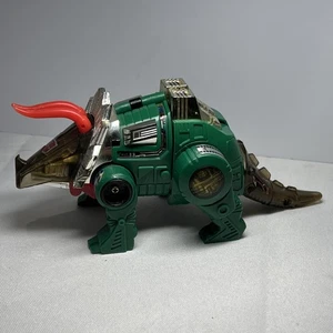 Transformers Vtg 1980s G2 Dinobot Slag Triceratops Autobot Figure Hasbro Green - Picture 1 of 12