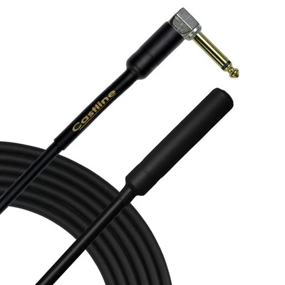 Castline Gold 1/4 TS Right 1/4 TS Female Guitar Unbalanced Cable Mogami 2524 - Image 1 of 4