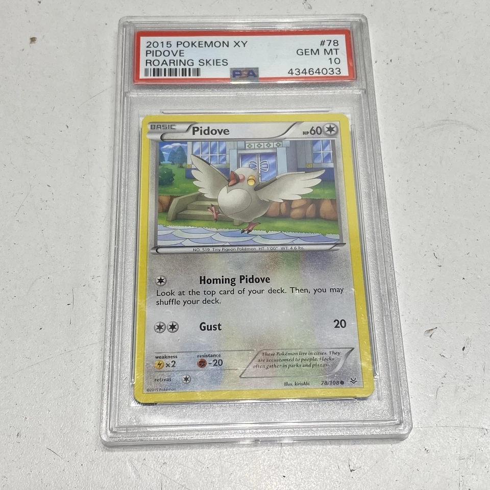 2015 Pokémon XY Roaring Skies Pidove 78/108 PSA Grade (Mint 10) - Image 1 of 4