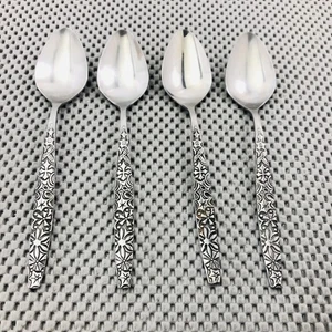 Vtg Ekco Eterna Hodiak TEASPOONS Stainless Flatware - Lot of 4 - Picture 1 of 7