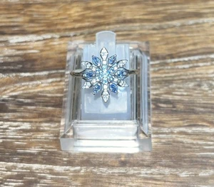 Pandora Ring Sterlingsilber Kristallisiert Schneeflocke Blau/Klar CZ Größe 7,25 - Bild 1 von 9