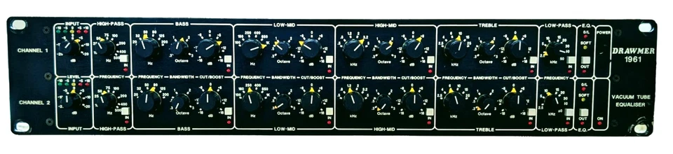 Drawmer 1961 Röhren-Equalizer Tube EQ – 2-Kanal, XLR, Black, Top Zustand - Bild 1 von 3