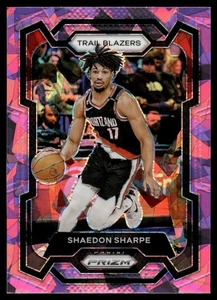 2023-24 Panini Prizm Prizms Pink Ice #104 Shaedon Sharpe - Imagen 1 de 2