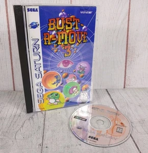 Bust-A-Move 3 (Sega Saturn, 1998) COMPLETE CiB w/ Manual - TESTED WORKING - Picture 1 of 13