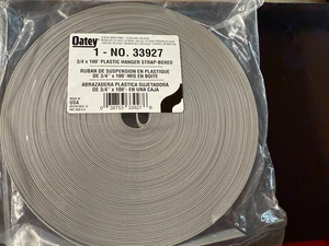 Oatey Plastic Hanger Strap Boxed 33927 3/4" X 100' Gray - Picture 1 of 1