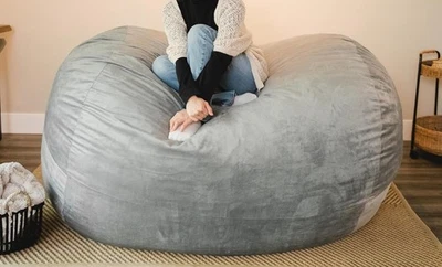 Cubierta de repuesto Big Joe Fuf XL con forro gris felpa SOLO CUBIERTA Foto 1 de 4