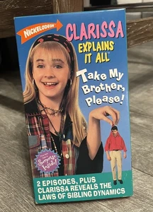 1994 Nickelodeon Clarissa Explains It All Take My Brother Please VHS W/ INSERTS - Picture 1 of 8