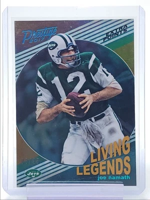 Joe Namath 2017 Prestige Extra Points Living Legends Platinum/25 Q4854 Foto 1 de 2