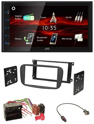 JVC USB Bluetooth MP3 DAB 2DIN Autoradio für Ford S-Max ab 2007 Mondeo schwarz - Bild 1 von 4