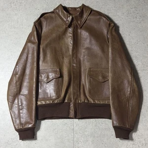 90s The Real McCoy's A-2 Leather Jacket, Size 40 #1014 - Picture 1 of 14