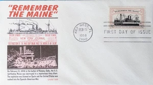 GAMM Cachets 3192 Guerra Hispanoamericana Recuerda el Maine Key West Florida - Imagen 1 de 1