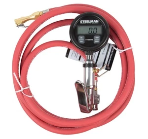 Digital Pressure Gauge Tire Inflator with 10-Foot Pneumatic Whip Hose, 0-150 ... - Picture 1 of 5