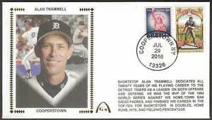 Estampilla de puerta de enlace del Salón de la Fama de Alan Trammell sin firmar prestigio de los Tigres de Detroit - Imagen 1 de 5