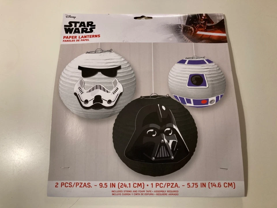 Amscan 244036 Star Wars Galaxy Paper Lanterns with Add On's