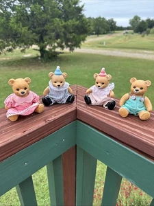 De colección Homco Osos de Peluche Porcelana Niño y Niña 4 Posables Piernas y Brazos Articulados - Imagen 1 de 14