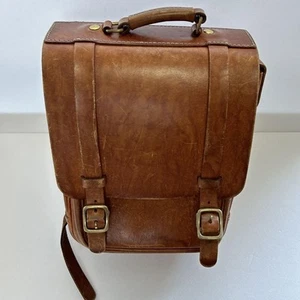 HERZ Randsel Brown Leather Backpack Made in Japan - Picture 1 of 7