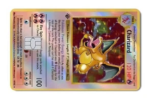 Charizard 1st Edition Credit Card Skin Decal Pokemon - Picture 1 of 1