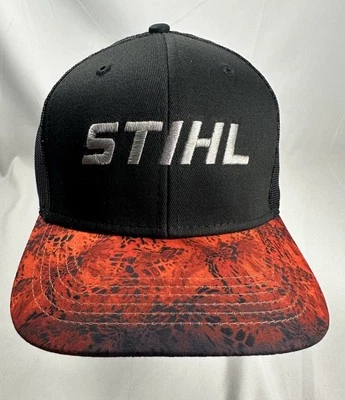 Nueva muestra promocional STIHL motosierras camioneros sombrero gorra Snapback RARO rojo/negro Foto 1 de 4