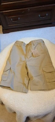 NWT Lands' End Boys Sz 6-7 Tan Cargo Shorts - Image 1 of 4