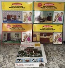 Lot 5 Vtg RealLife Heritage Series Creative Miniatures Wood Doll House Kits EUC